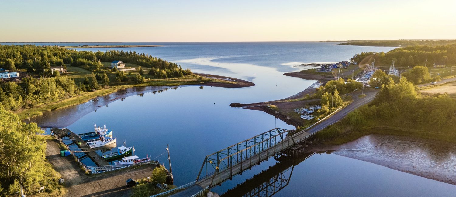 The marina and fishing harbour in Tatamagouche, Nova Scotia