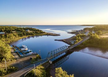 The marina and fishing harbour in Tatamagouche, Nova Scotia